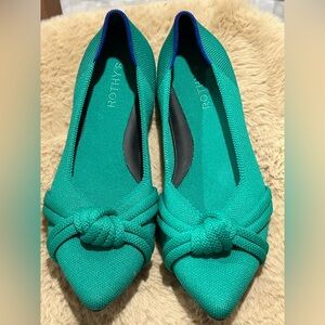 Rothy's Sea Green Knotted Flats